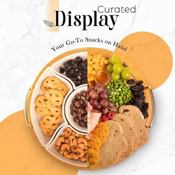 Chip and Dip Serving Set, 13.5" Serving Platters and Trays, Appetizer Serving Tray - Image 5